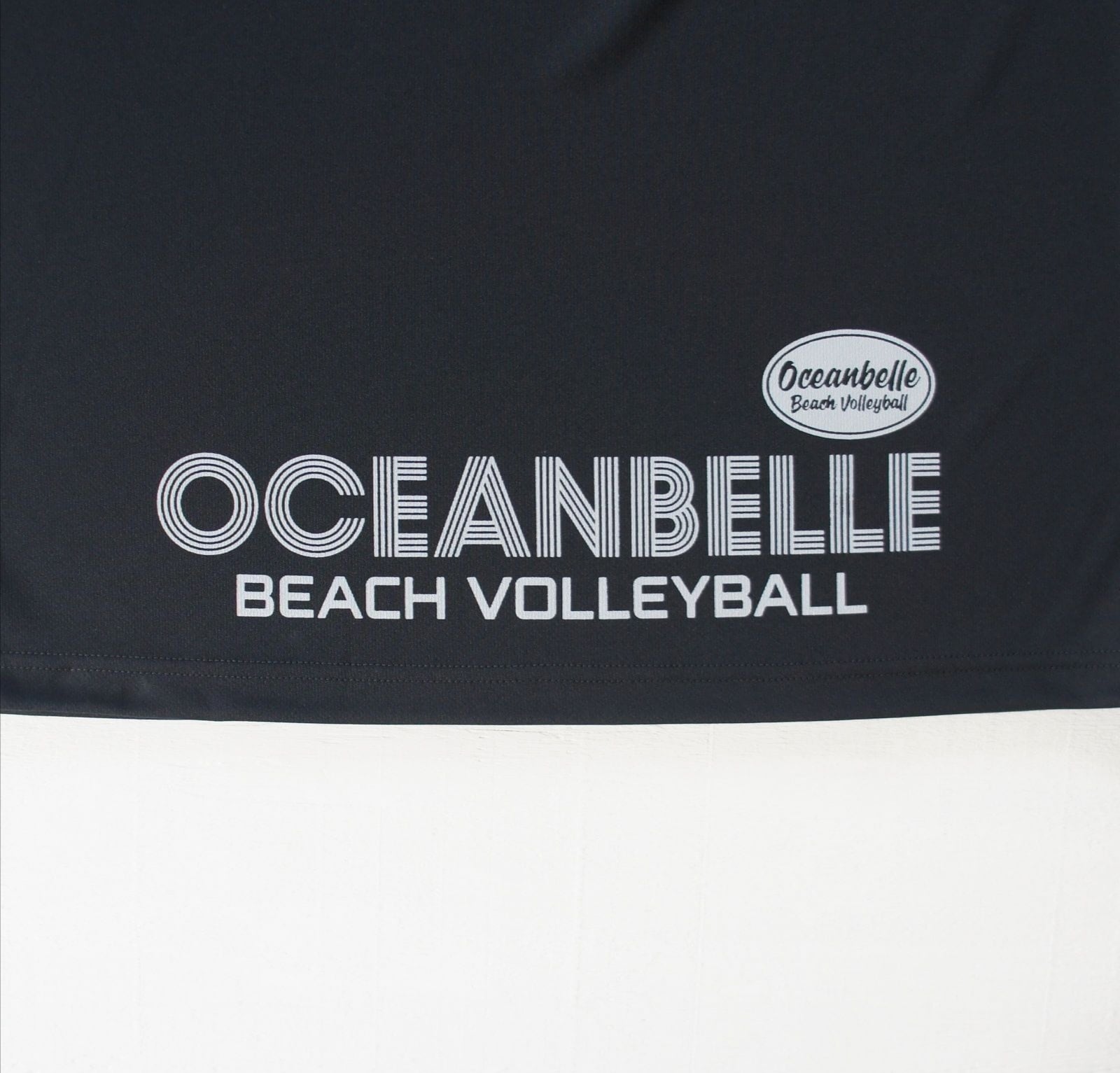 ドライTシャツ OCEANBELLE BEACHVOLLEYBALL（ブラック×ライトグレー