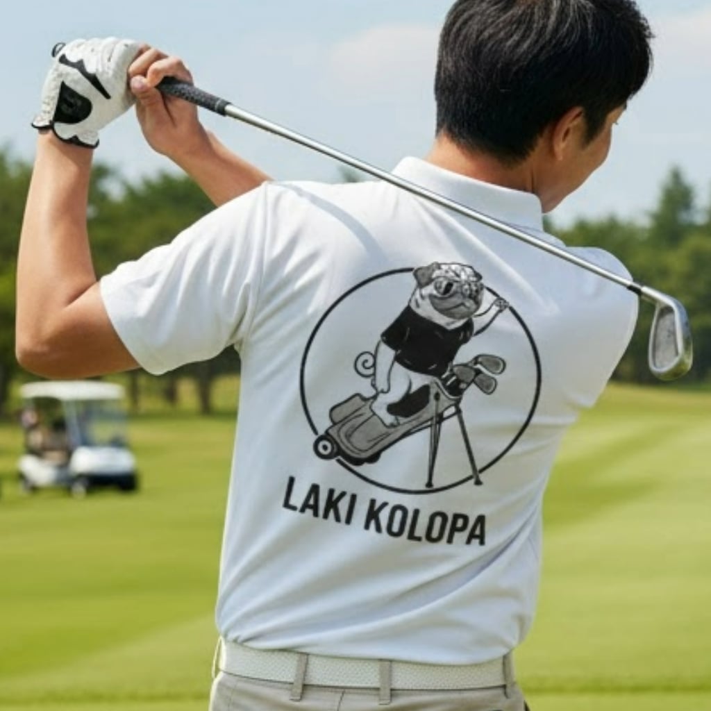 LAKI KOLOPAパグゴルフメンズポロシャツDA0017