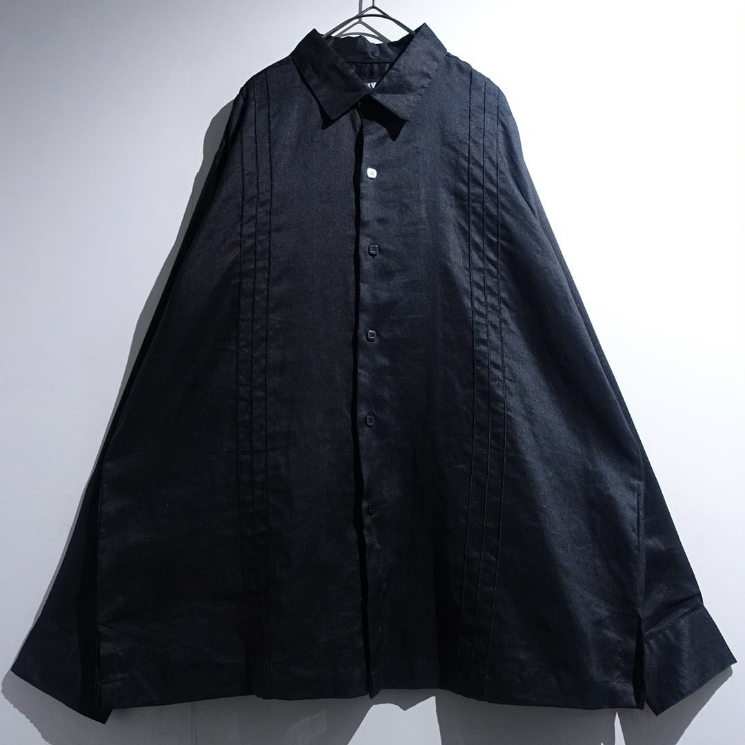 Black Embroidery Design Linen Shirt