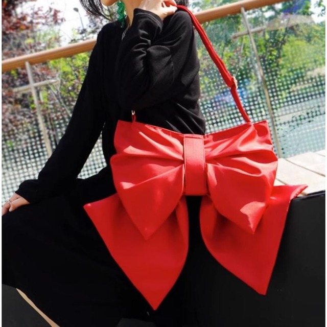 cute big ribbon shoulder bag 2 【4color】0768