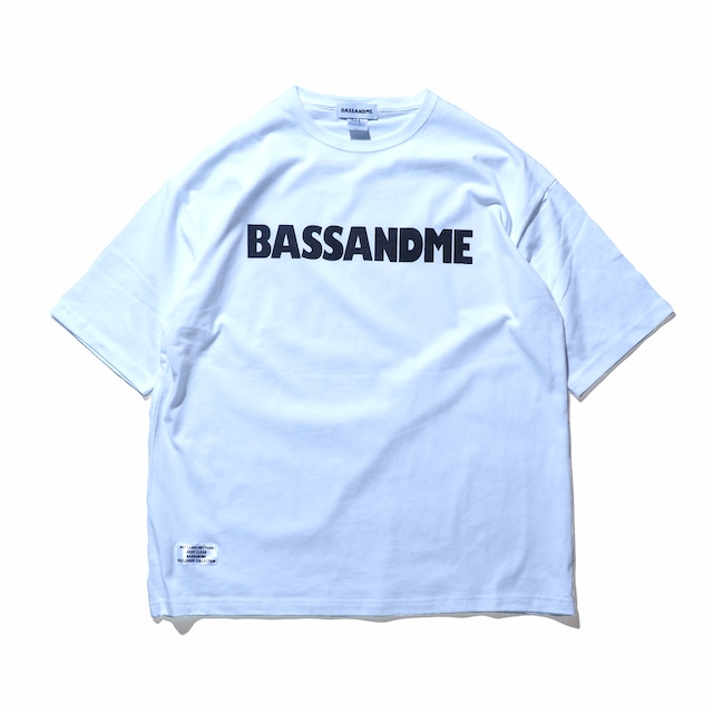 bassandme cotton big tee "LOGO" TYPE-WIDE-WHITE