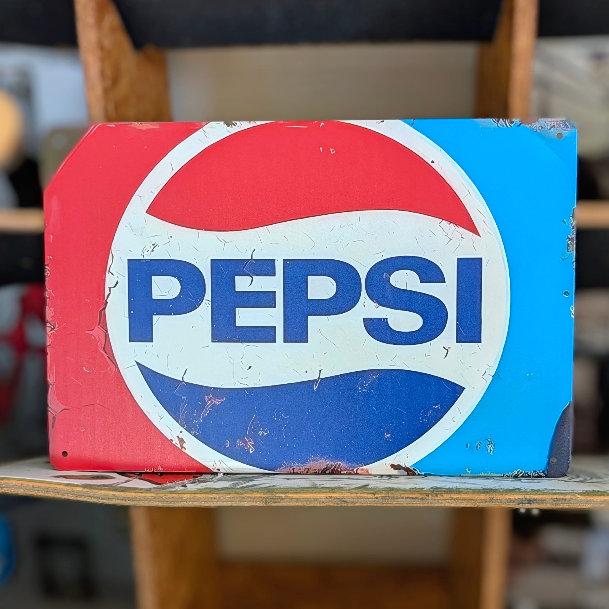 送料無料!ちょうどいいブリキ看板【 PEPSI ( ペプシ ) 】Pepsi-Cola ペプシコーラ / METAL SIGN / メタルサイン / ブリキ看板 / サインボード / ビンテージ加工〚アメリカン雑貨 アメトイ〛