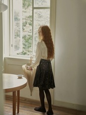 Rêverie Embroidery Frill Lace Collar Blouse F0847