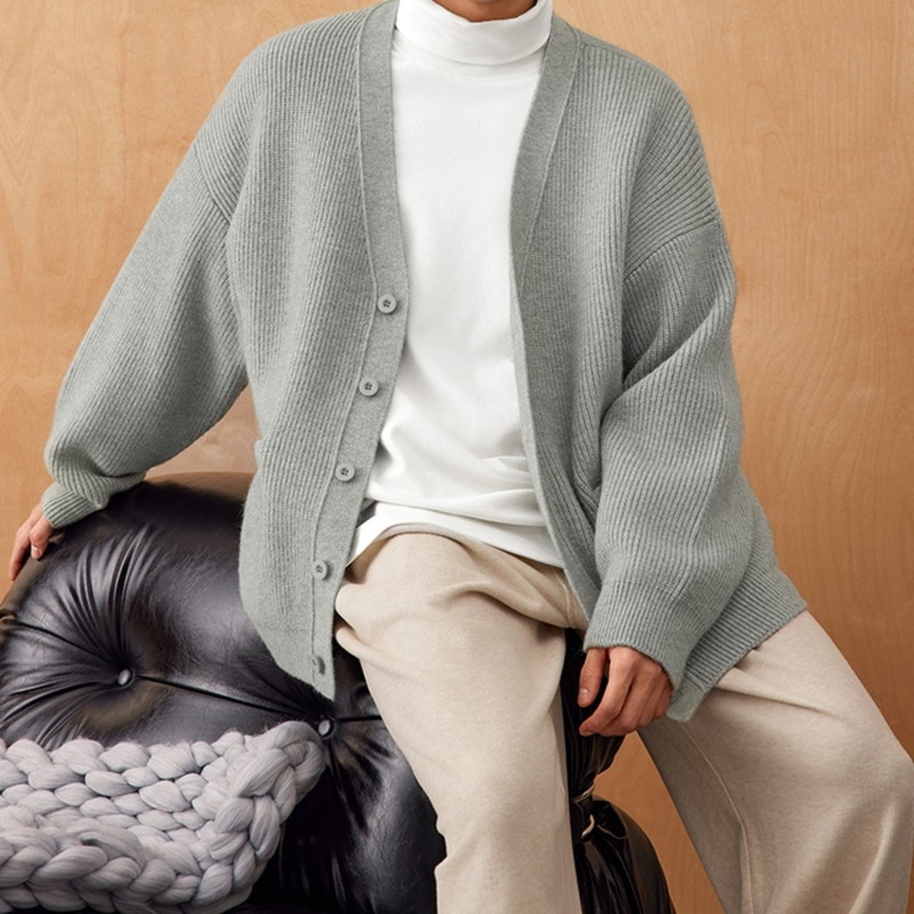 ネックルーズロンギッシュカーディガン　948