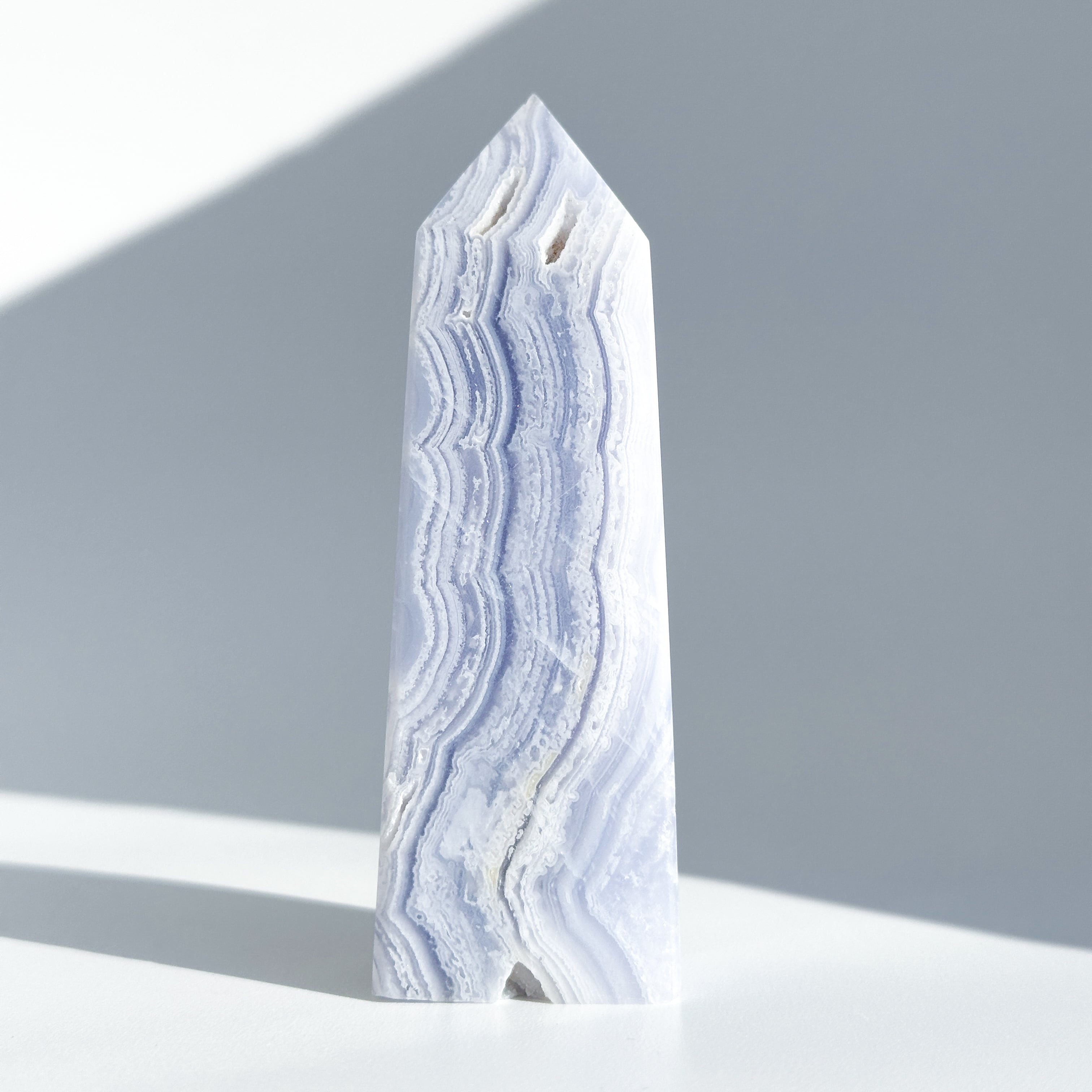 ブルーレースアゲート タワー03◇ Blue Lace Agate ◇天然石・鉱物・パワーストーン