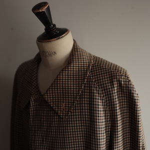 70s Burberrys Check Balmacaan Coat