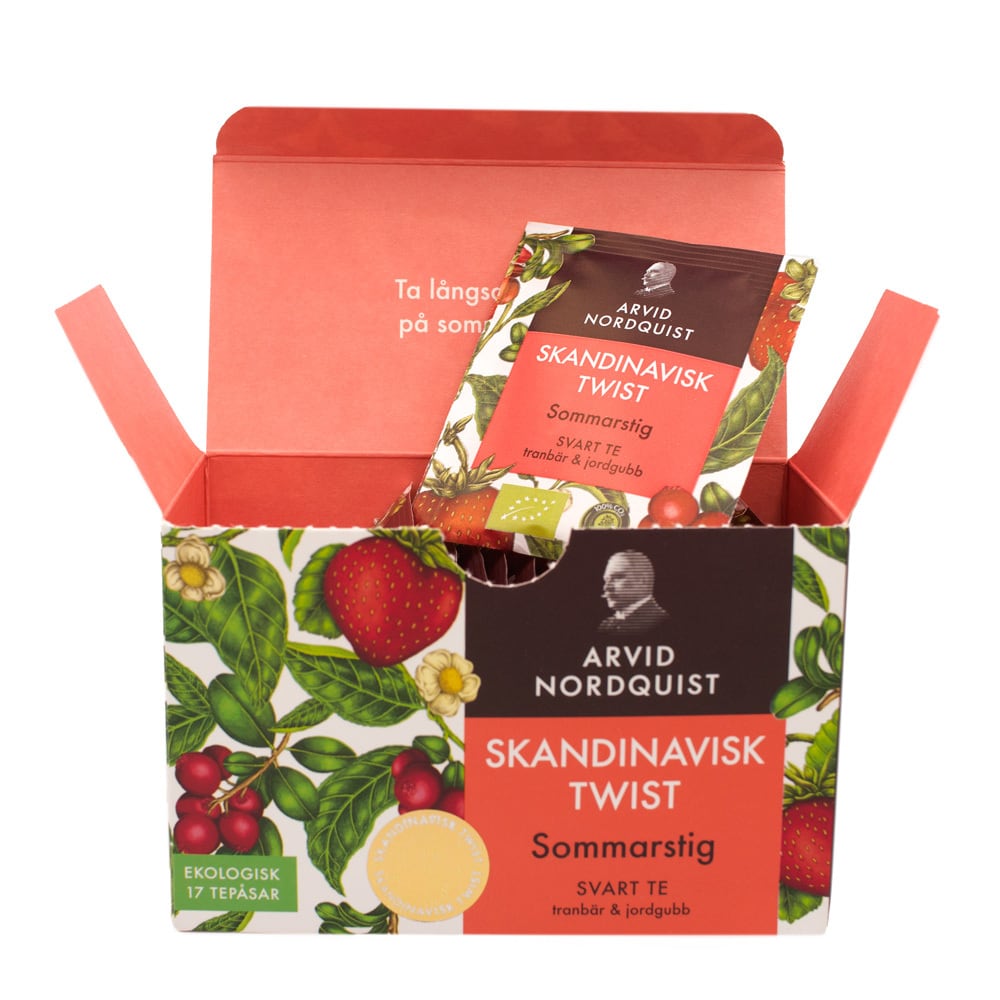 Sommarstig(夏の小径)有機フレーバーティー(クランベリー & ストロベリー)17 package × 1.6g ARVID NORDQUIST