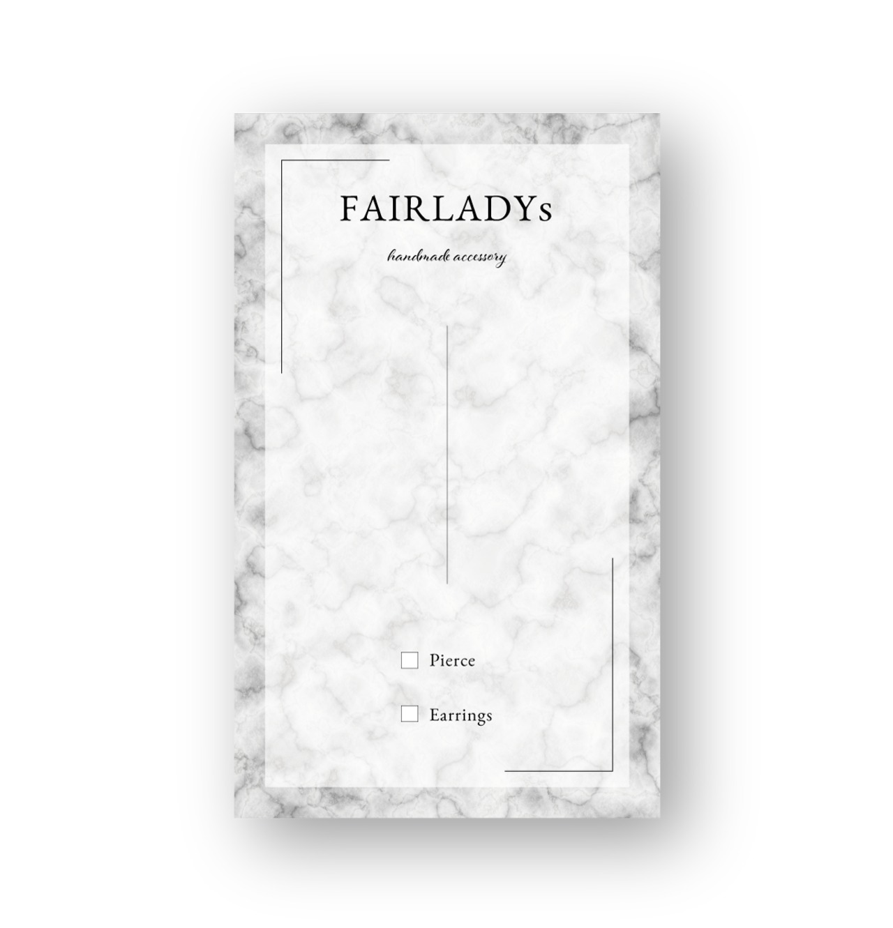 大理石 × 透かしデザイン ｜ アクセサリー台紙 ｜ cd_00226_N