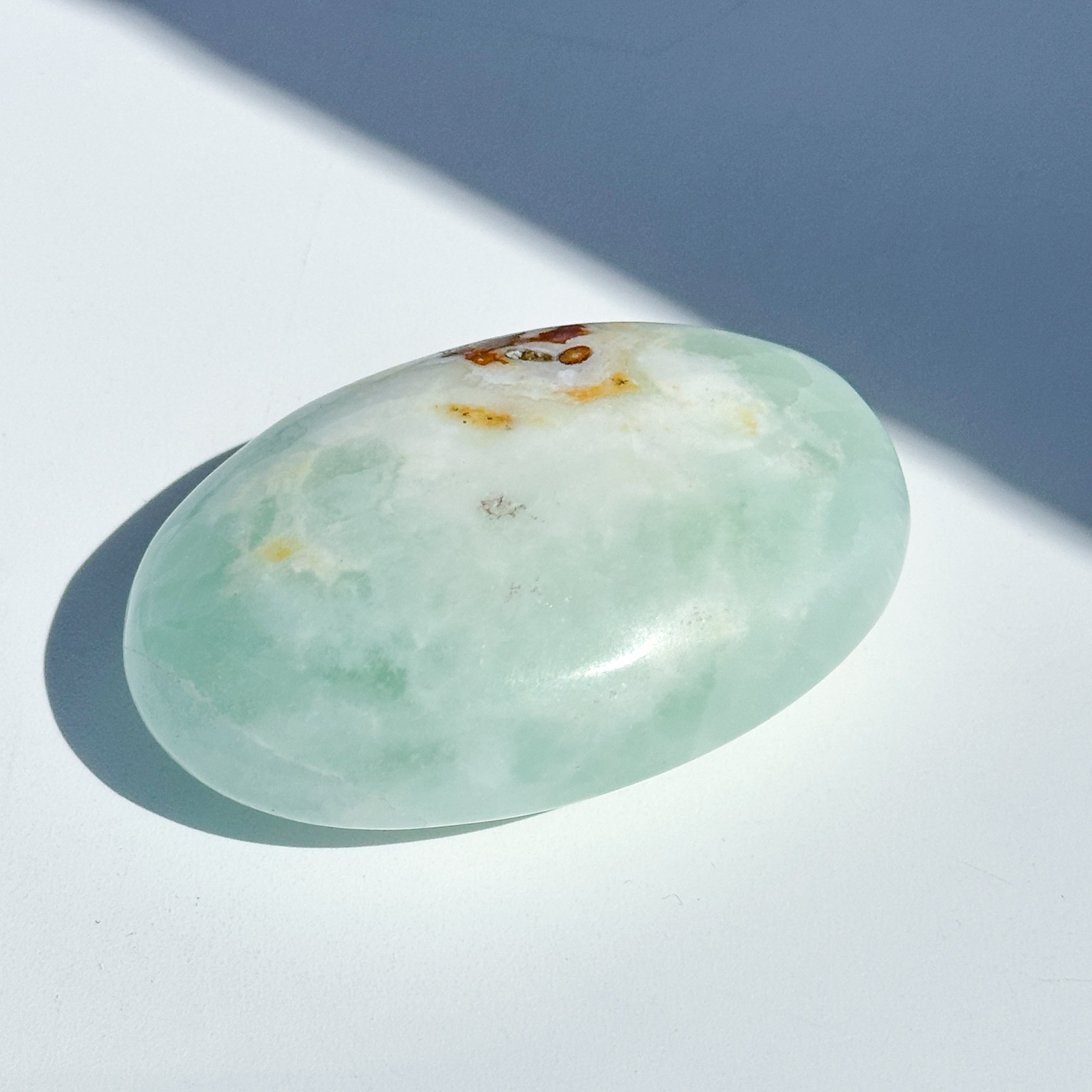 カリビアンブルーカルサイト パームストーン 63◇Caribbian Blue Calcite◇天然石・鉱物・パワーストーン