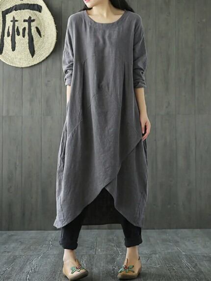 コットンマキシワンピース 3色展開 ベルルス