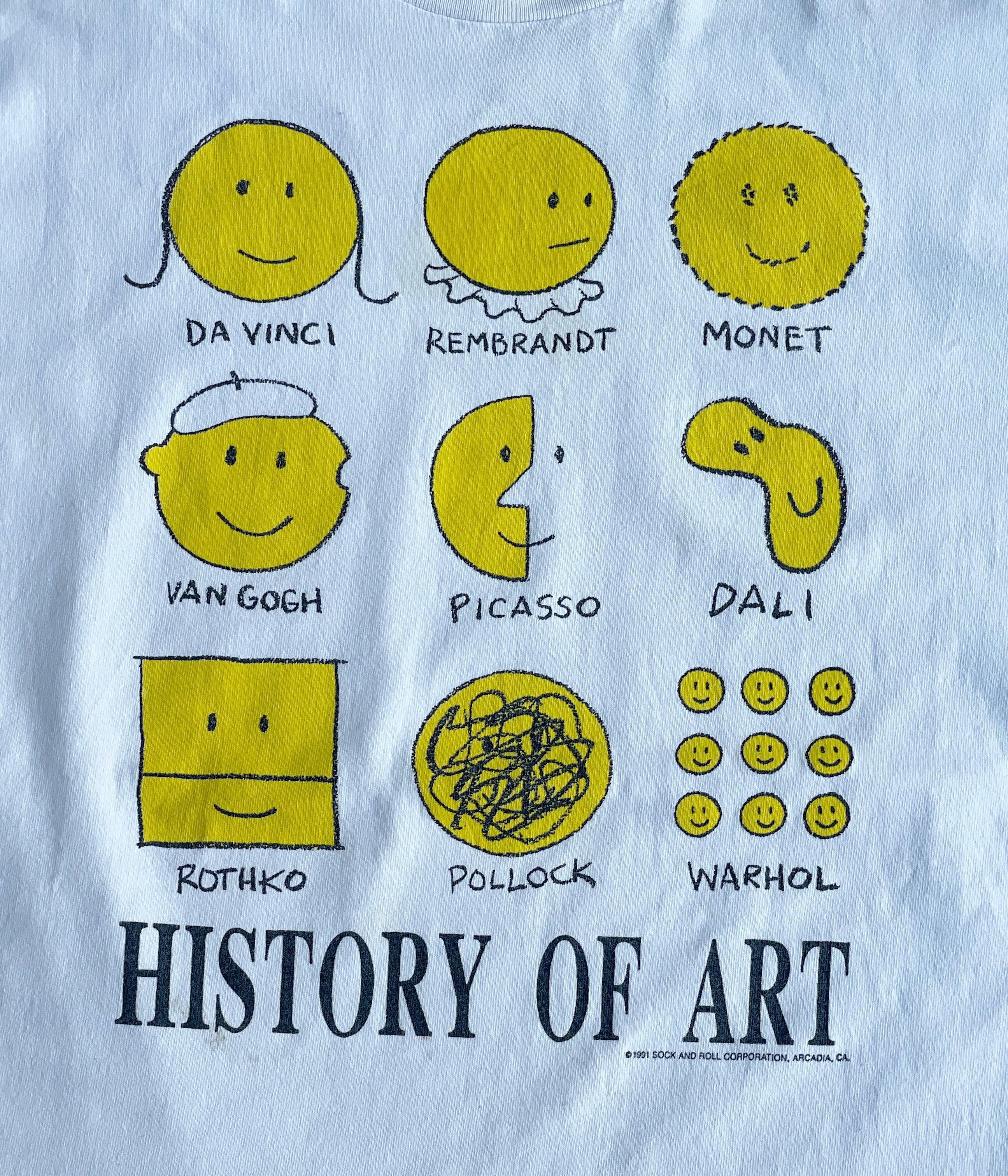 レア　GILDAN 00s 　History Of Art　アートTシャツ