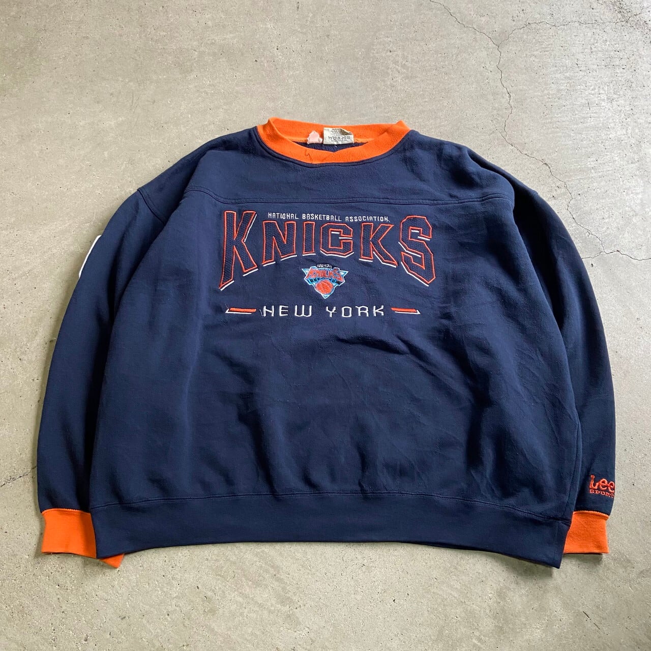 激レア☆USA製90s】NBA ニックス 刺繍スウェットトレーナー メンズXL-