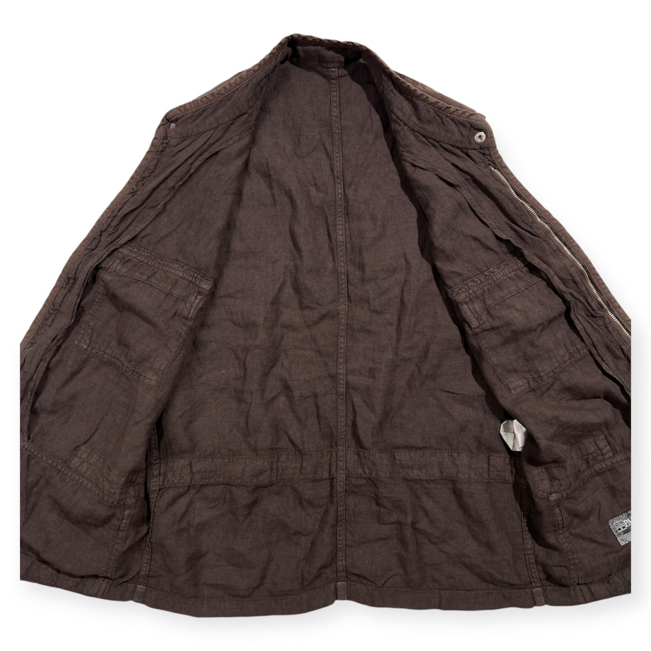 PAL ZILERI パルジレリ ハンティング リネン ベスト サイズ 50 /イタリア製/麻100%/サファリ/多機能