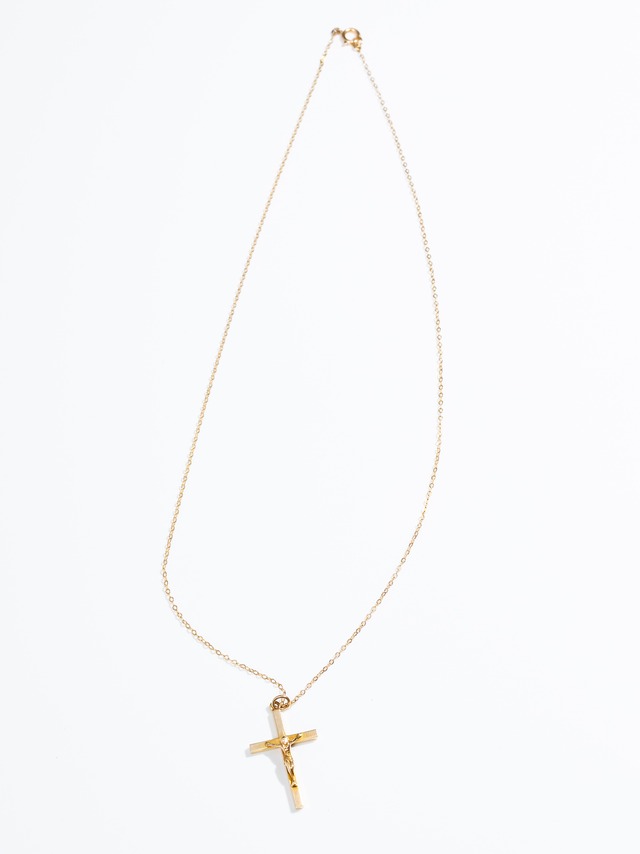 Vintage 9k royal gold chain cross necklace