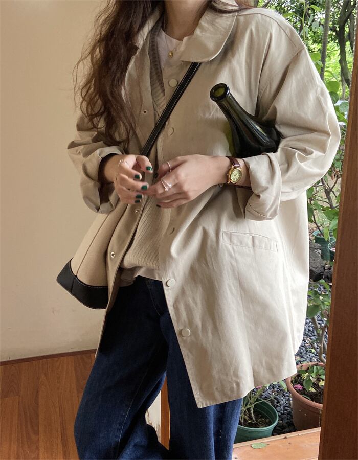 スタイルスタンダードオータムカジュアルジャケット ロング レトロ かわいい 秋物 モンロー25569671399