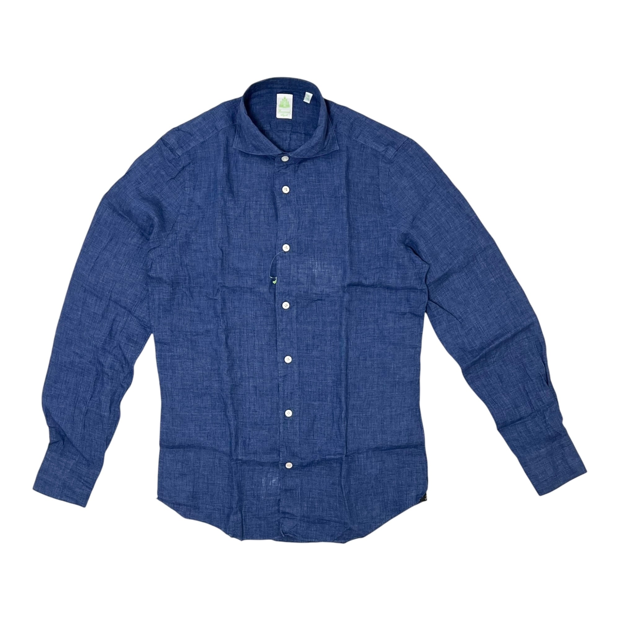 FINAMORE(フィナモレ) Linen Shirt"SIMONE"/BLUE