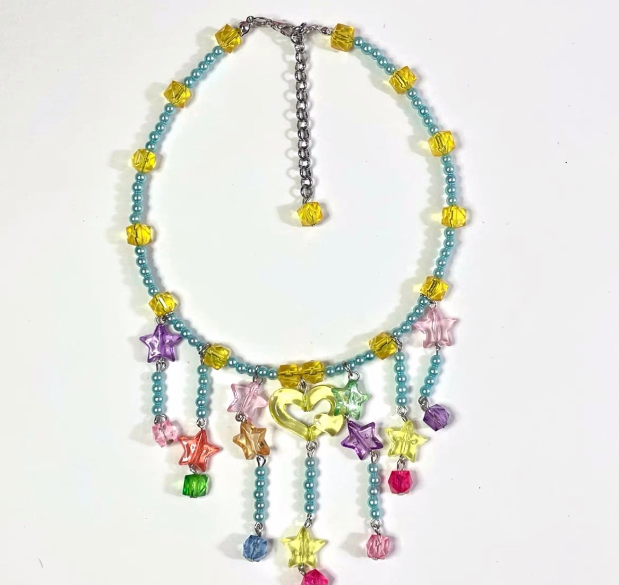 ネックレス ビーズ ジャラジャラ カラフル 海 シュシュ ヘアバンド
