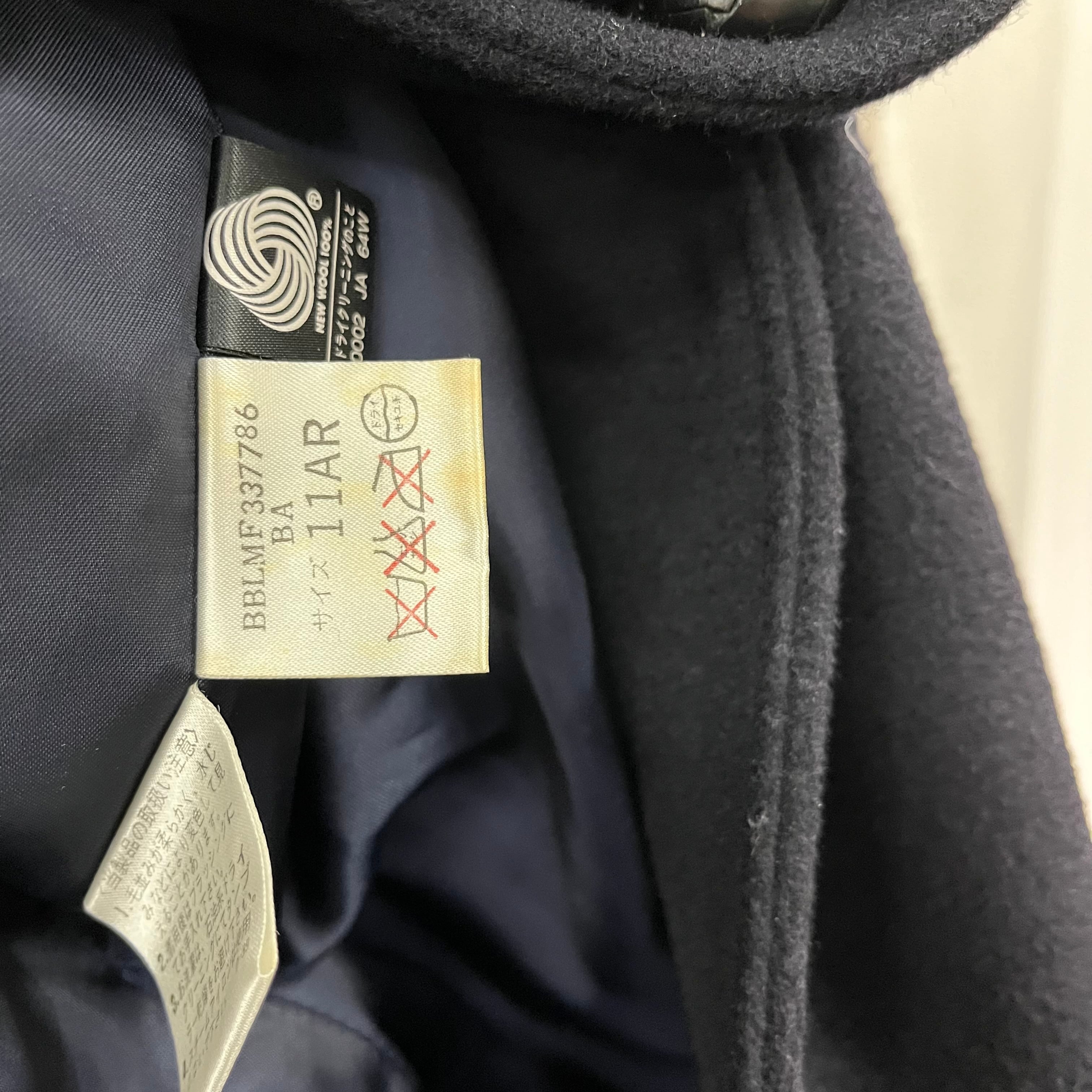 80s BROOKS BROTHERS/カシミヤ/ダブル/チェスターコート/黒/ブルックス