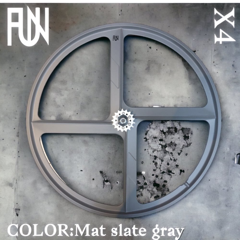 【FUN 700C X4, Mat Slate gray】マグネシウムバトン リアホイール グレー 灰色 ピストバイク 自転車　ロード おしゃれ |  FUN SETO GINZA powered by BASE