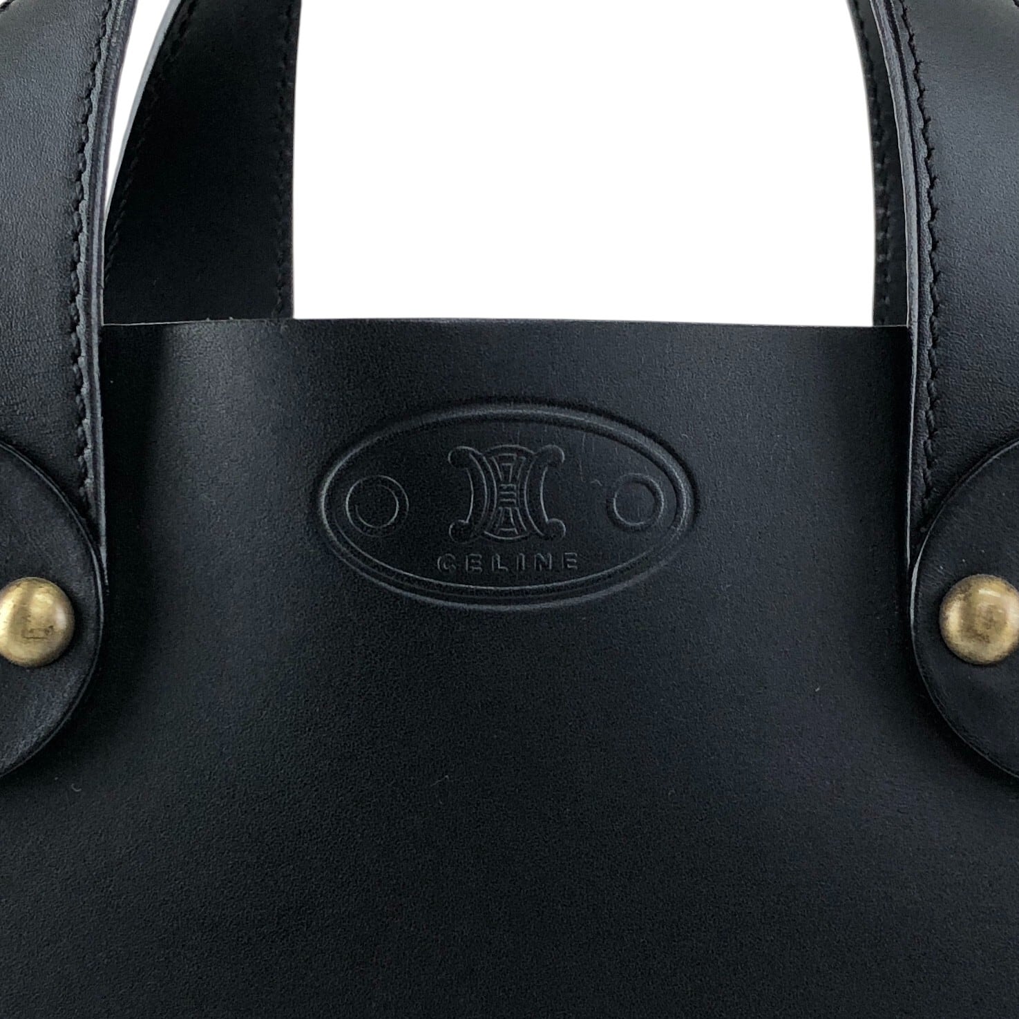 CELINE セリーヌ ハンドバッグ ブラック ブラゾン スタッズ レザー