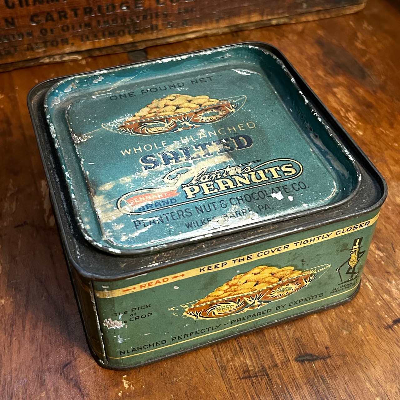 1919-1920s PLANTERS MR. PEANUT アンティーク ピーナッツ Tin缶 レア