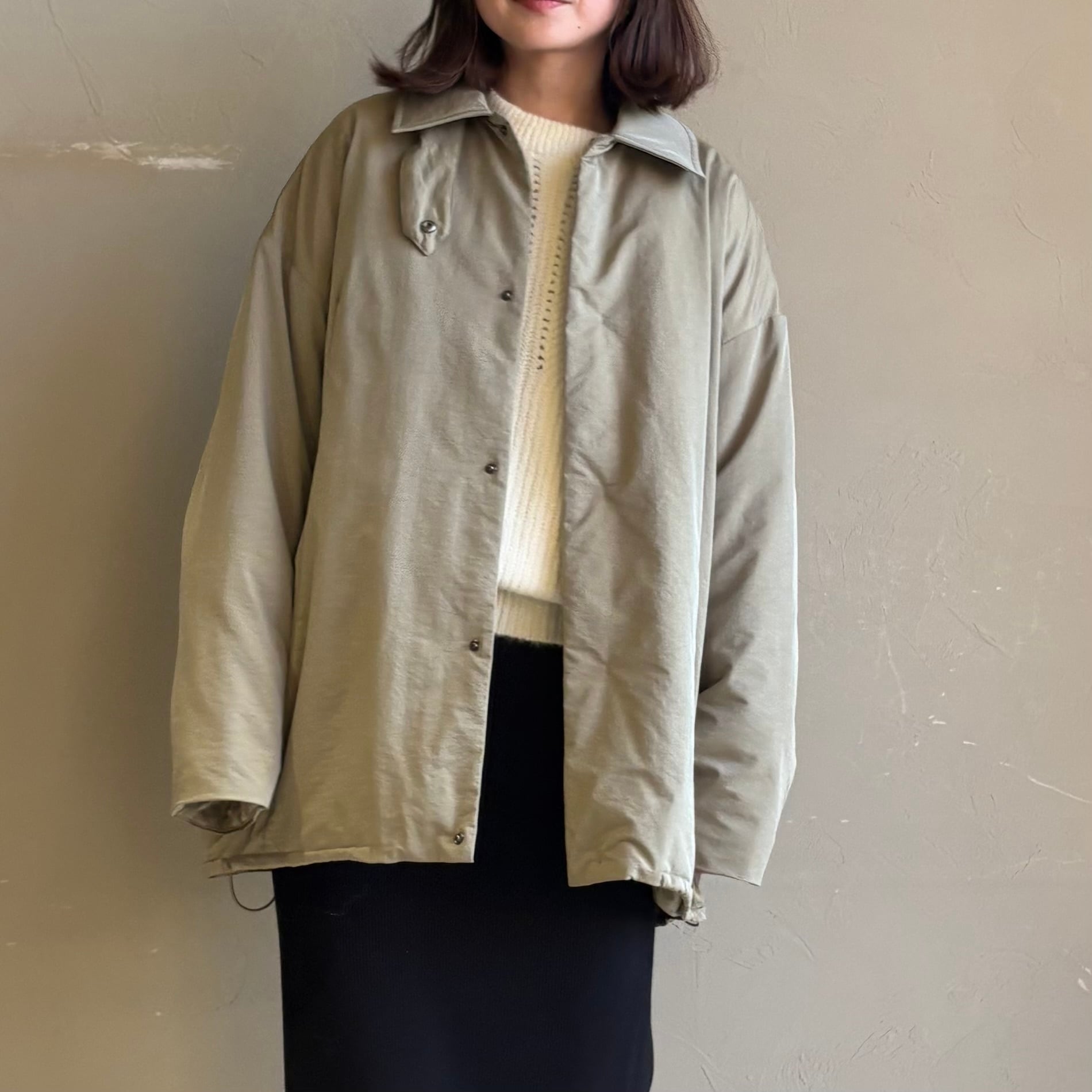 《 ベージュのみ11/23(日)まで再販 》【 CLOCHE 】中綿コーチジャケット