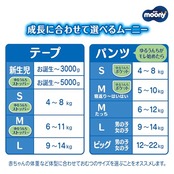 【テープ Mサイズ】ムーニー マシュマロ肌ごこち モレ安心 オムツ（6~11kg）54枚