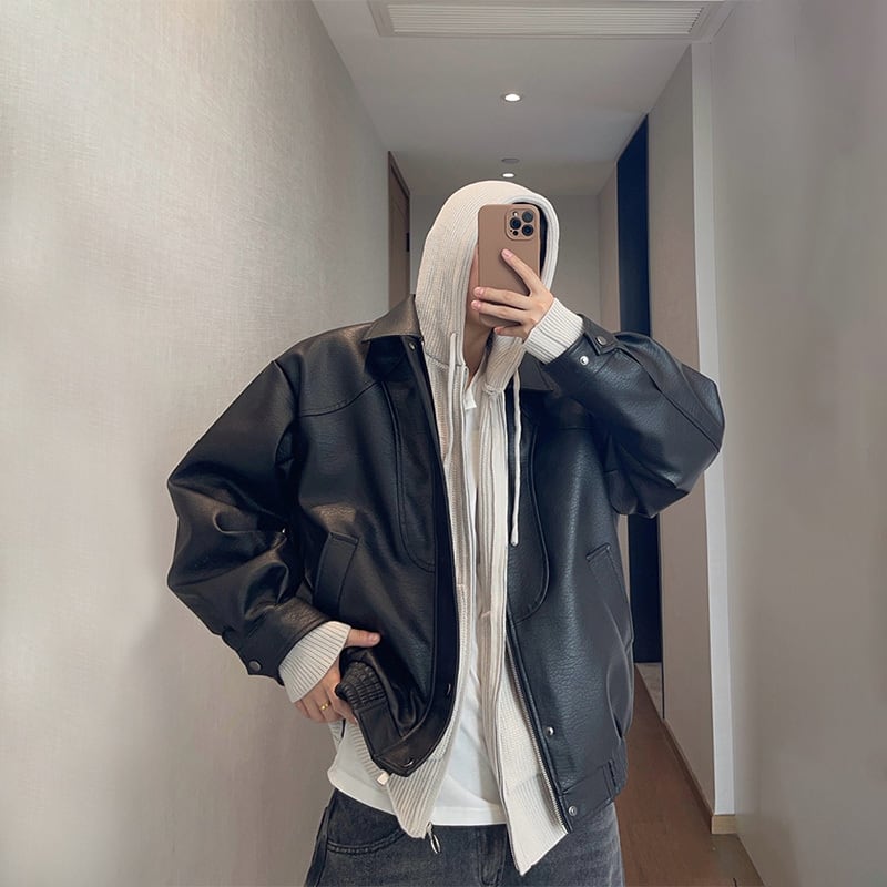 dannyandzeeパッチワークレザージャケット | mblueshop