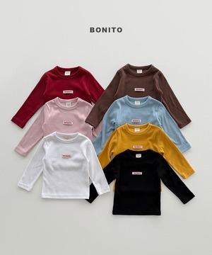 【ノベルティ&送料無料】Colored Ribbed T-shirt / bonito