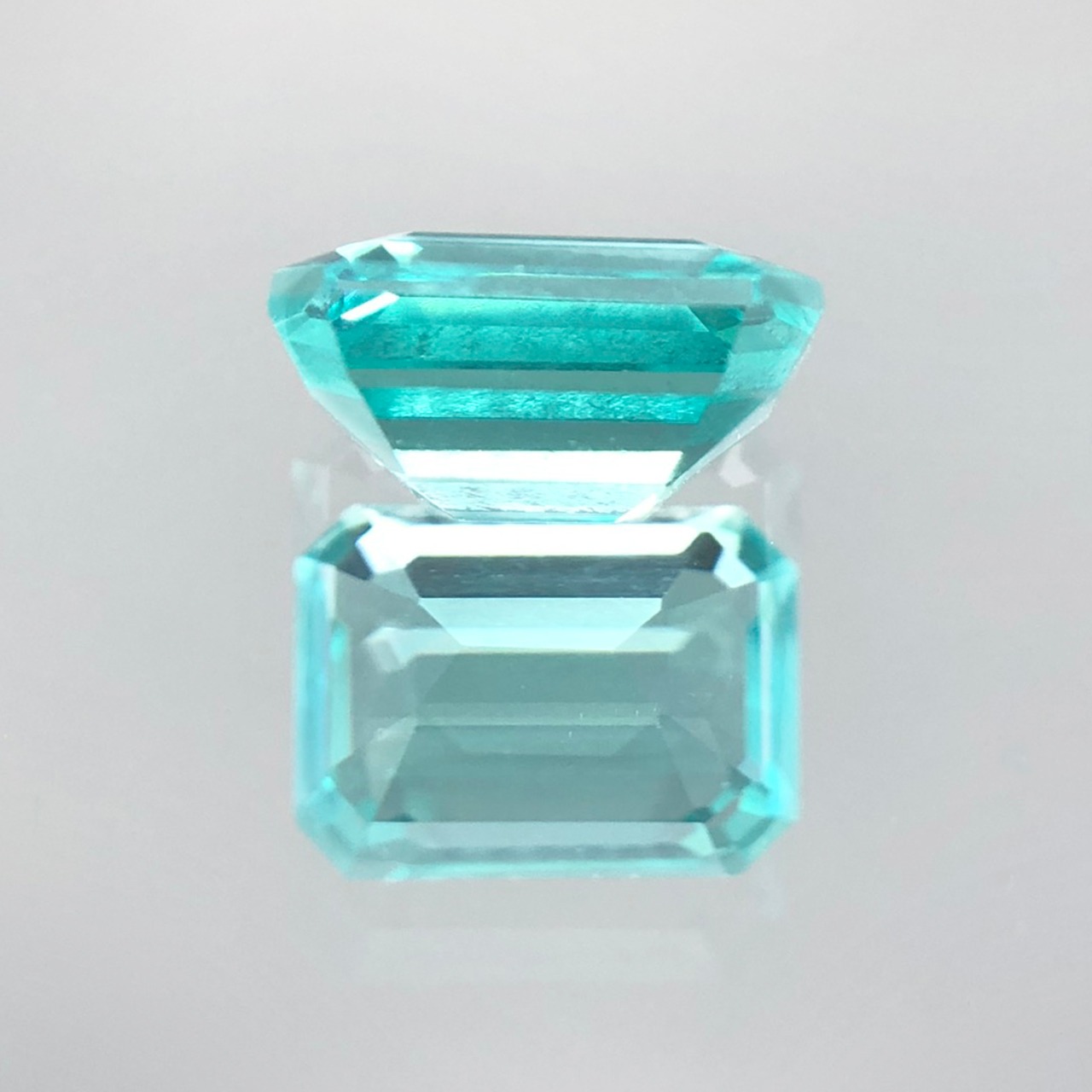 ◆ソ付 アパタイト 1.140ct ルース エメラルドカット パライバ カラー