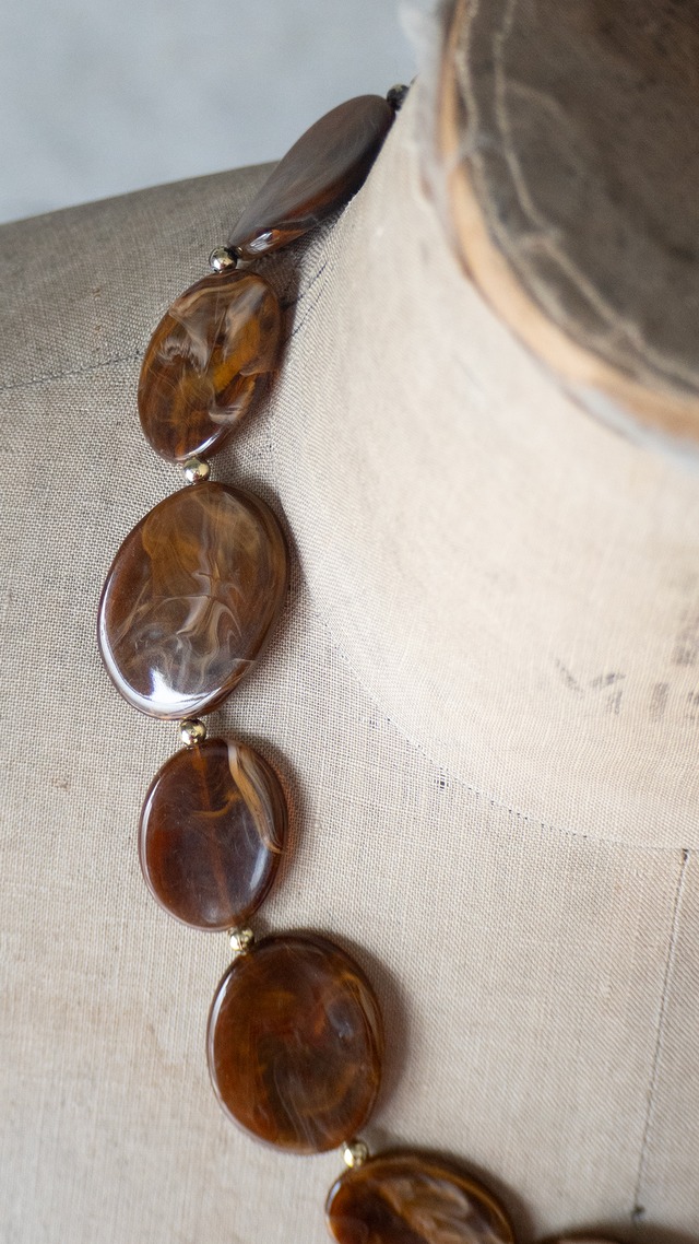 unknown used Marble chunky necklace