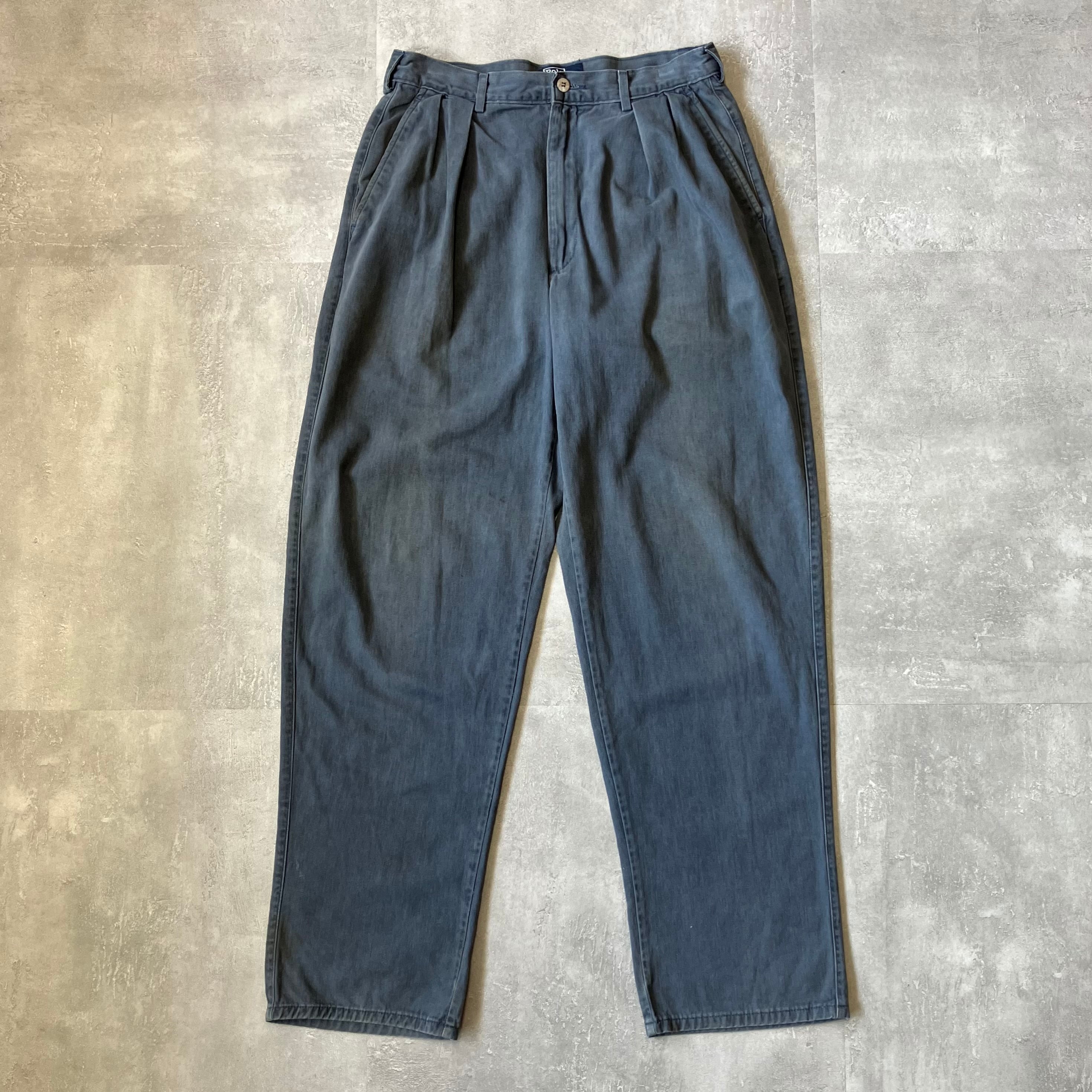 《実寸w29l30》POLO Ralph Lauren ポロラルフローレン 90s usa製 チノパン ツータックチノ No.3476