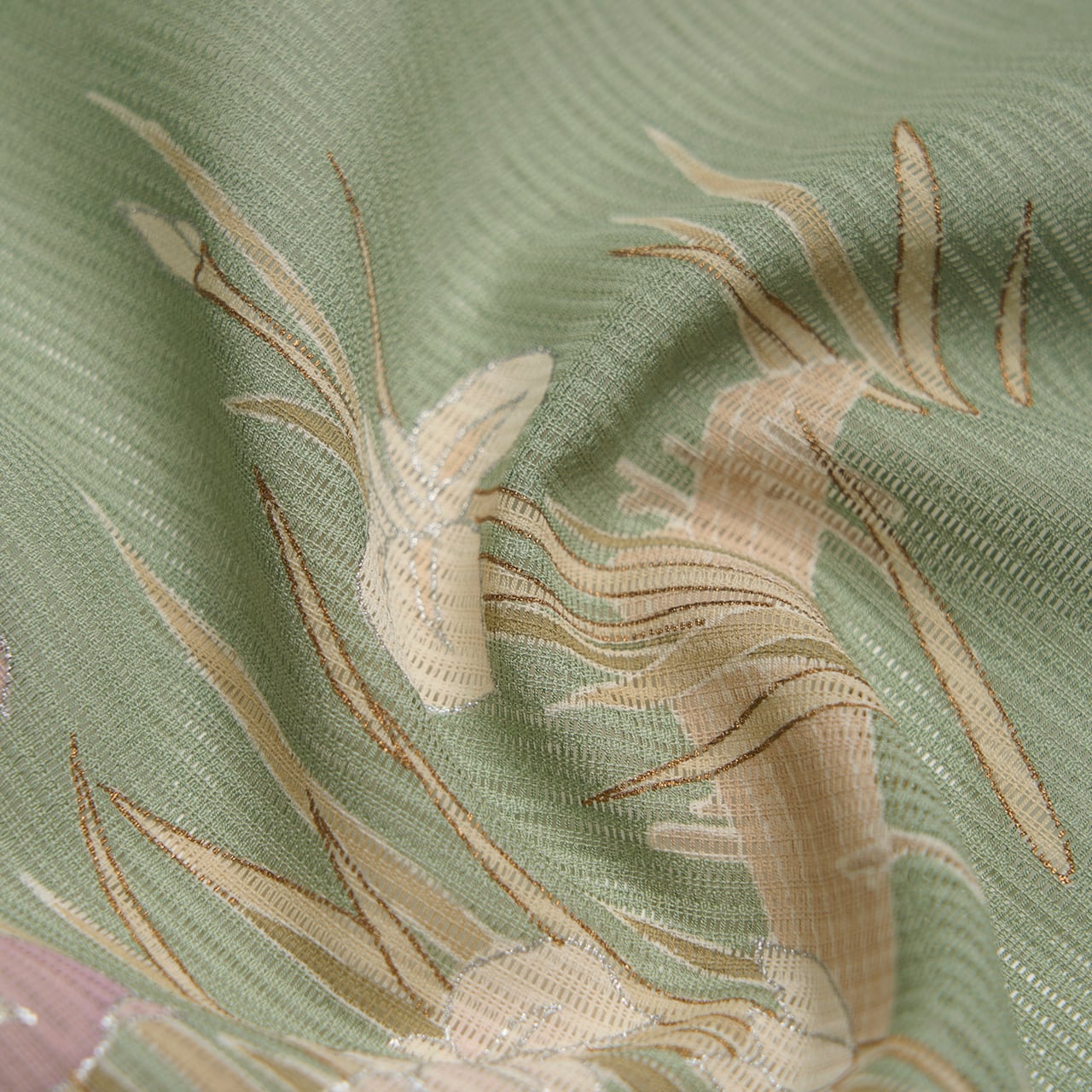菖蒲の模様 手描友禅附下 経絽着物【中古】 | かわの屋