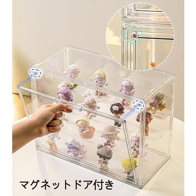 フィギュアケース 透明展示箱 4層ディスプレイボックス 36×18×27cm
