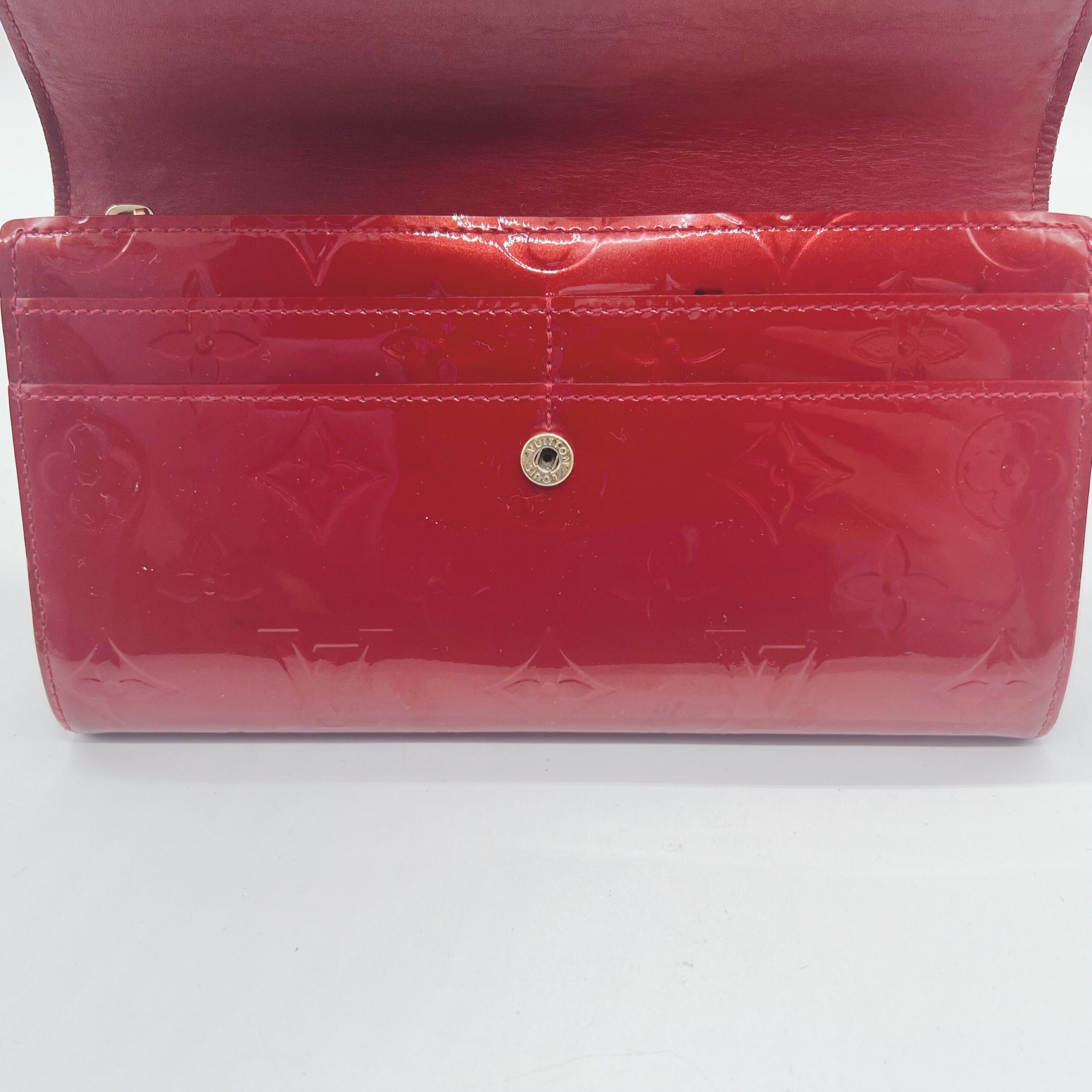 LouisVuitton】ヴィトン ヴェルニ ポシェット ポルト モネ クレディ 長