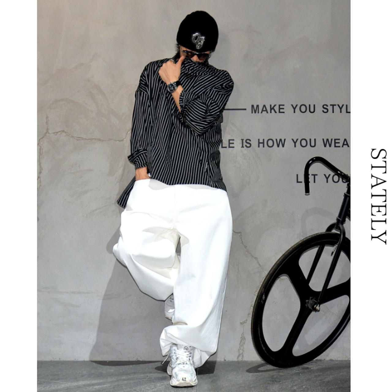 Pinstripe Flow シャツ/2color_T230・画像2