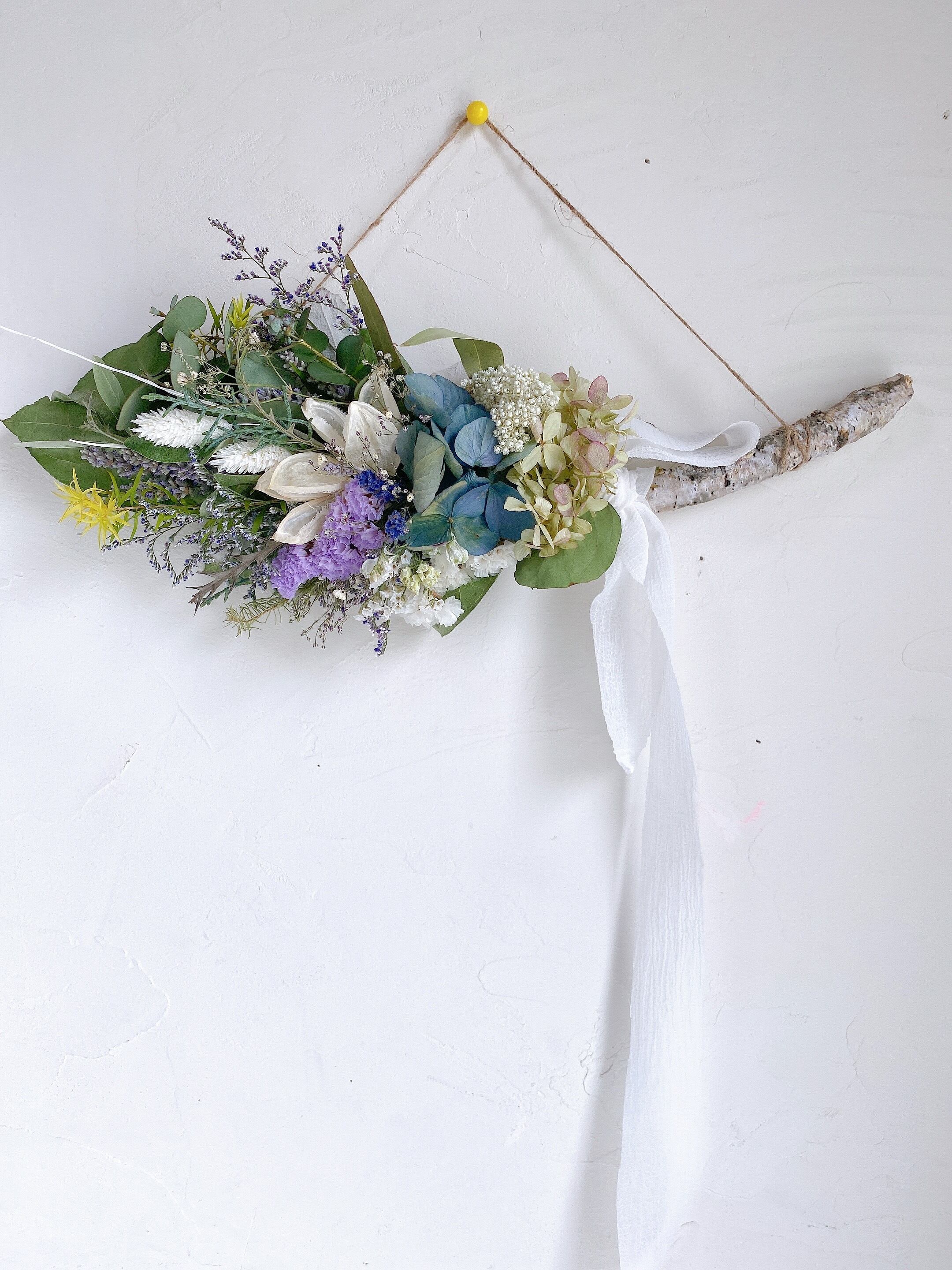 横長　スワッグ ドライフラワー　バースデーフォト 横長スワッグ スワッグ ドライフラワー バースデーフォト