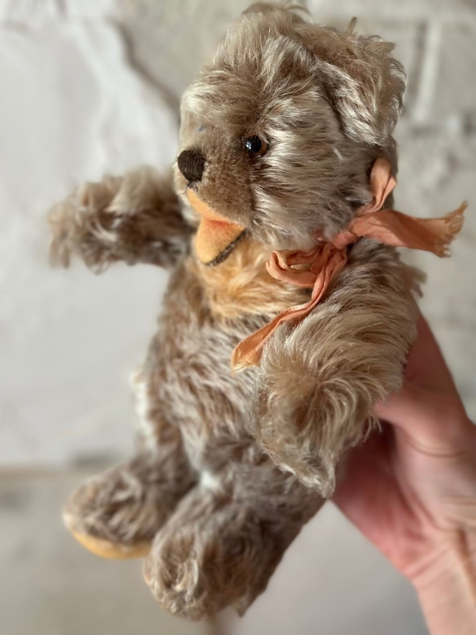 【Germany Vintage】ハーマン社　オープンマウスベア　ぬいぐるみ　大 Germany Vintage】ハーマン社 オープンマウスベア ぬいぐるみ 大