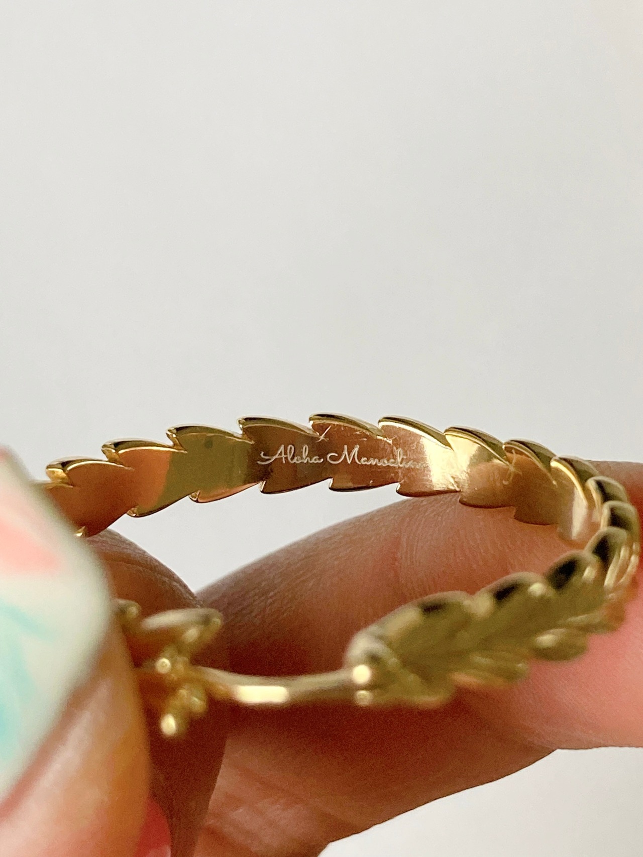 30mm  Maile hoop earring Hawaiianjewelry(ハワイアンジュエリーマイレフープピアス)
