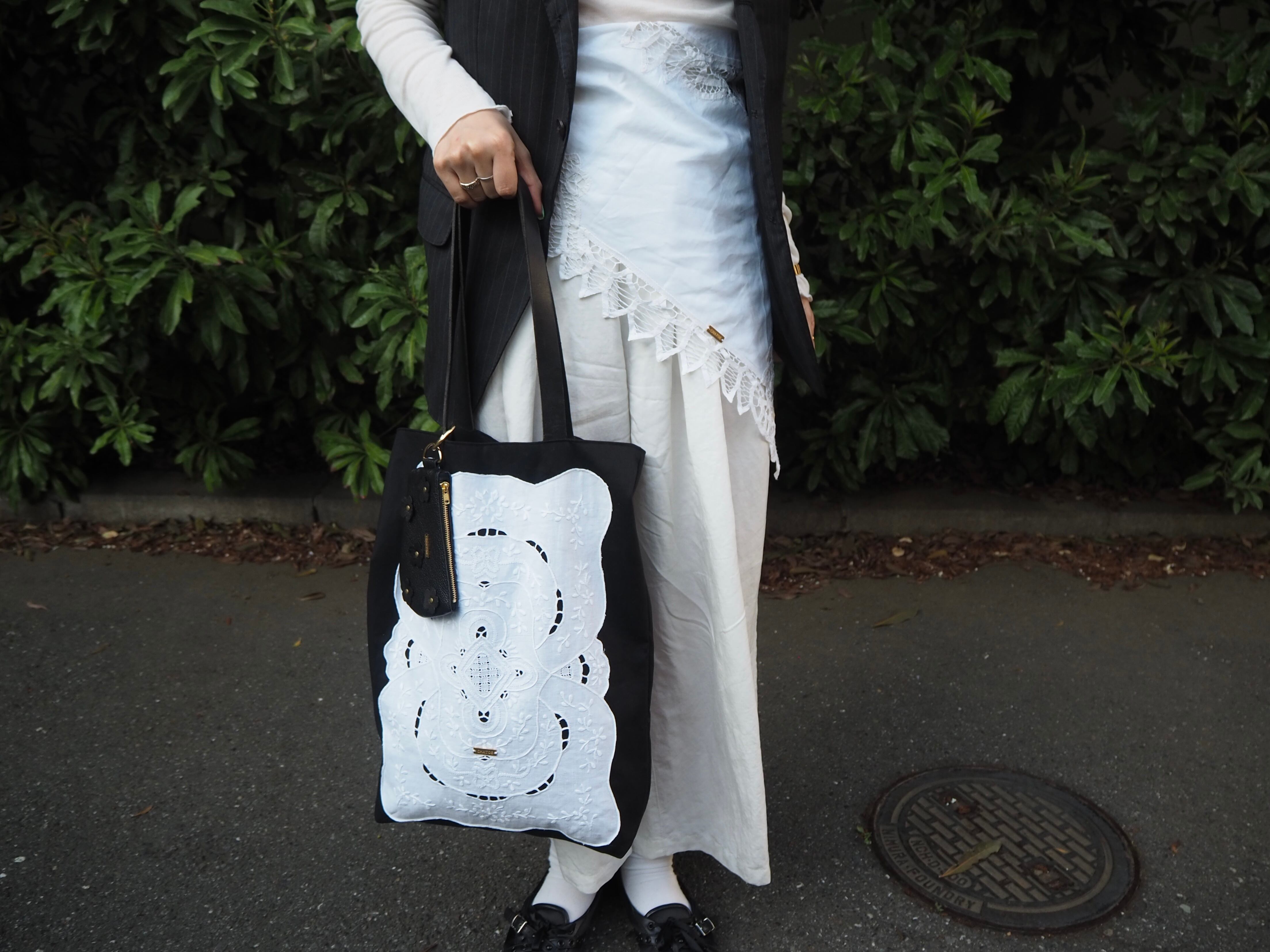 vintage lace tote bag | CHATOE