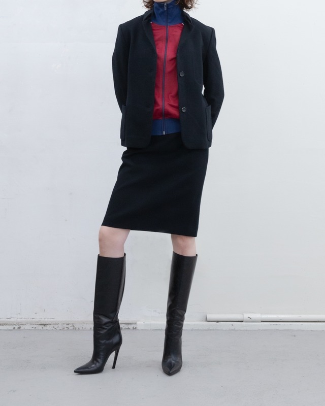 2000s JIL SANDER - wool tailored jacket & skirt set-up