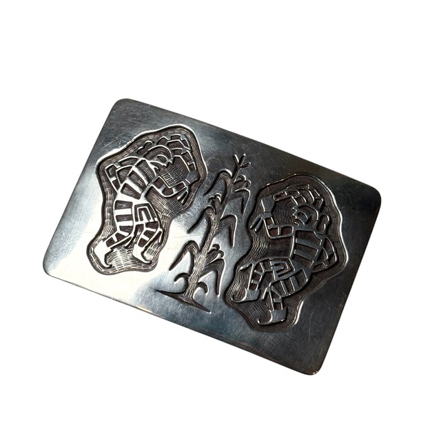 vintage Hopi WATSON HONANIE silver buckle
