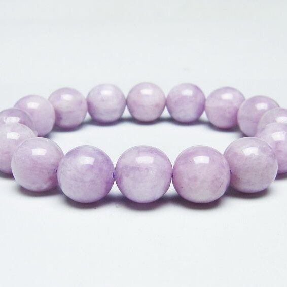 クンツァイト ブレスレット 14mm ミルキークンツァイト ブレス 一点物 メール便可 [M便 1/10] 111-46437