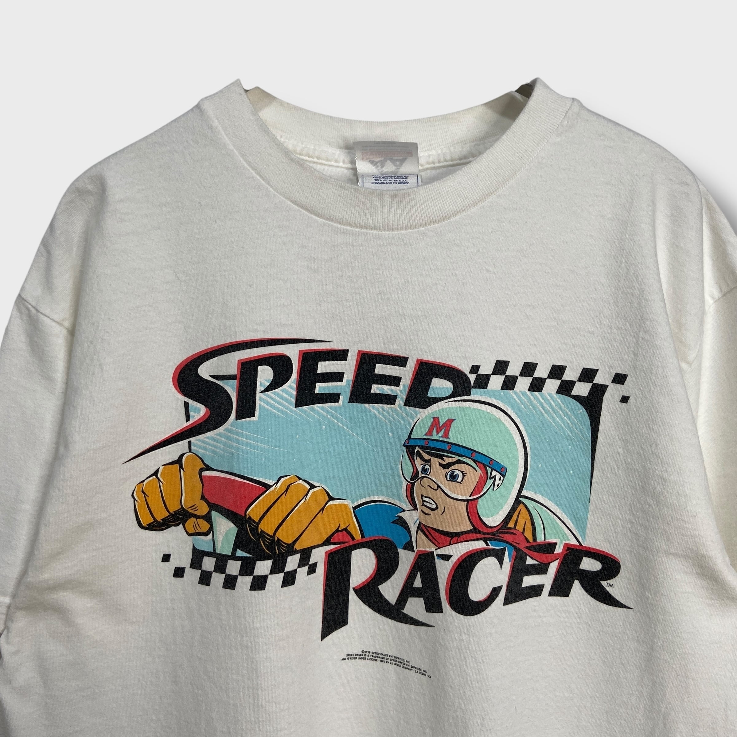 90s USA製 スピードレーサー マッハゴーゴー アニメTシャツ 白 | 古着