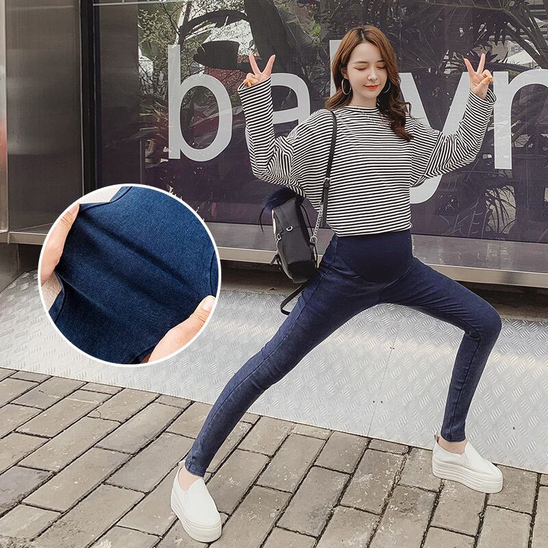 【新作】【送料無料】 伸縮性ウエストペンシルパンツ妊娠中の服マタニティジーンズ妊娠中の女性スキニーストレッチデニムパンツマタニティ エラスティック expec525012760153