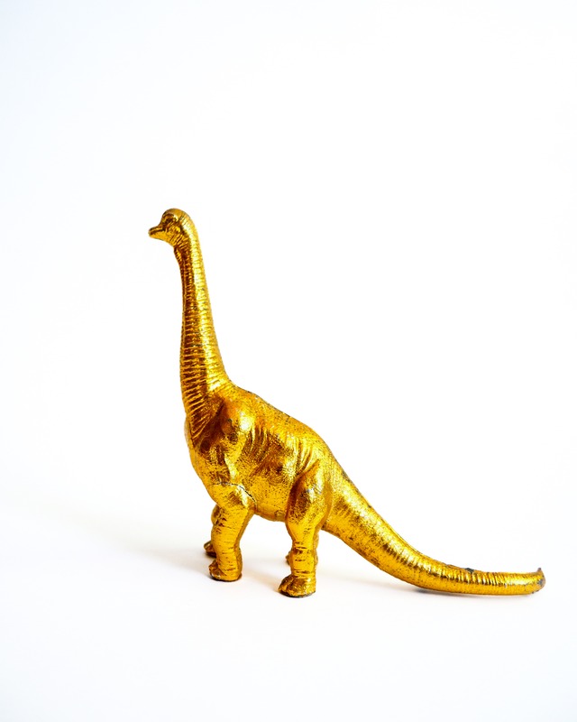 Iron Gold Brachiosaurus Parent and Child Set
