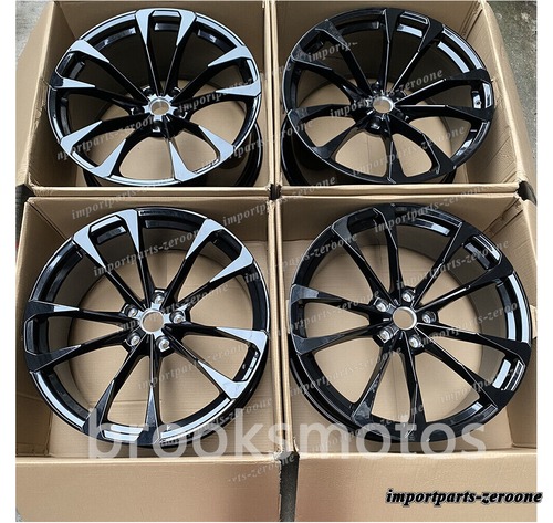 23インチ ツイン 5 スポークグロスロックスタイル ホイール 2016+ アウディ sq7 Q8 RSQ8 -BRN-11942