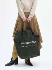 Marché Leather Handle Jute Tote F0871