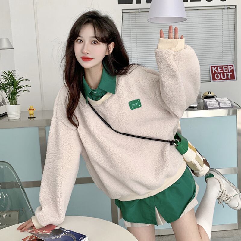 ツーピースウールセーター スプリングオータムスタイルトップス 春物 秋物 スーパーモール46436581725