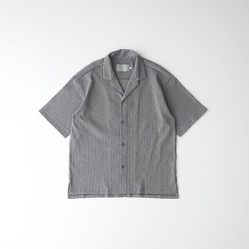 CURLY&Co./STRIPE CRAPE SHIRT
